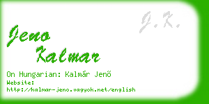 jeno kalmar business card