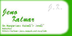 jeno kalmar business card